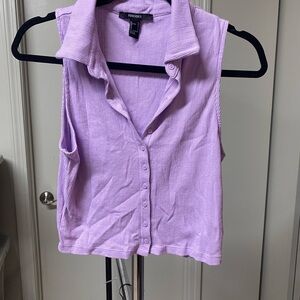 Forever 21 Light Purple Button-Up Blouse